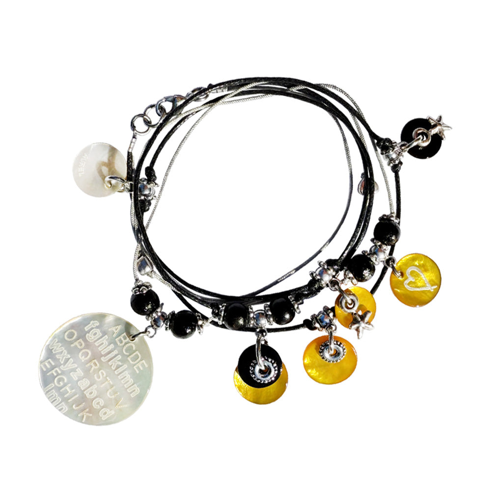 BRACELET - COLIIER 2 en 1 CŒUR D’ENCRE