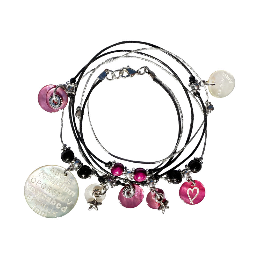 BRACELET - COLIIER 2 en 1 CŒUR D’ENCRE