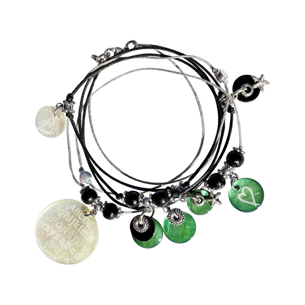 BRACELET - COLIIER 2 en 1 CŒUR D’ENCRE