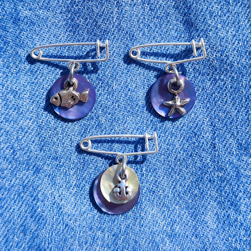BROCHE OCEANIDES ANCRE