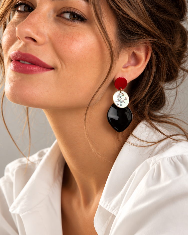 BOUCLES D'OREILLES EN NACRE