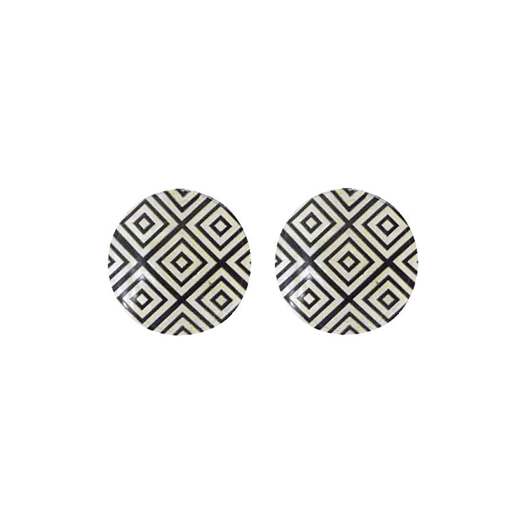 Boucles d'oreilles Damier
