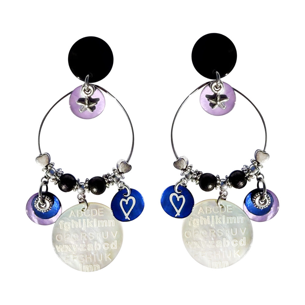 Boucles d'oreilles Cœur d'Encre