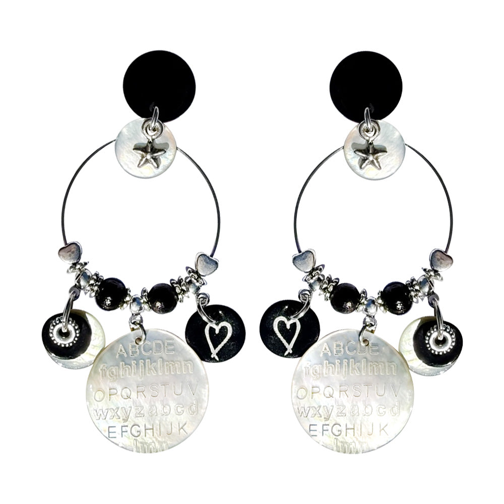 Boucles d'oreilles Cœur d'Encre