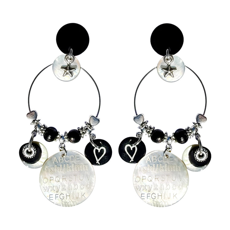 Boucles d'oreilles Cœur d'Encre
