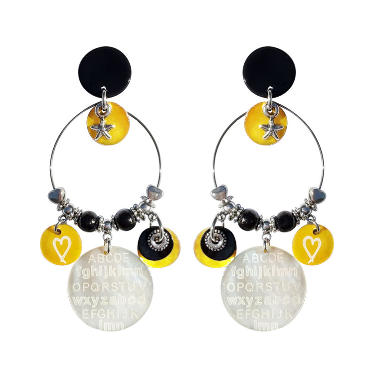 Boucles d'oreilles Cœur d'Encre