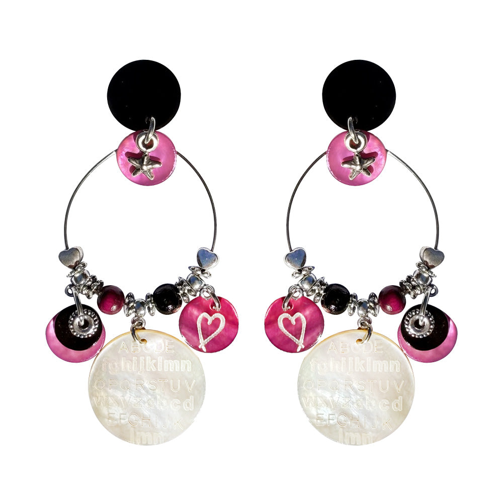Boucles d'oreilles Cœur d'Encre