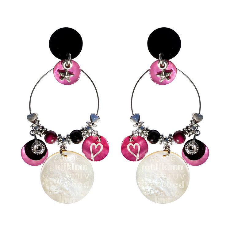 Boucles d'oreilles Cœur d'Encre