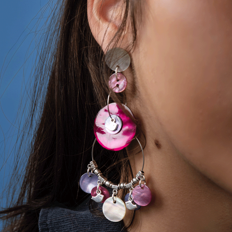 DUO COCOTTE CREOLE EARRINGS