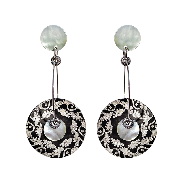 LACQUEFLOR CREOLE EARRINGS