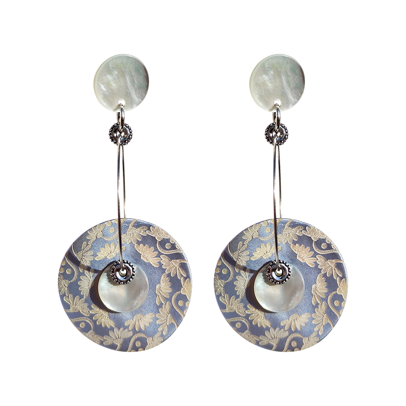 LACQUEFLOR CREOLE EARRINGS
